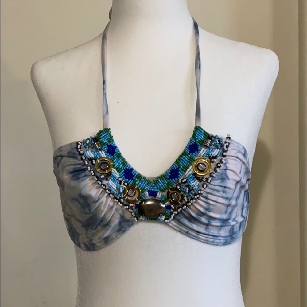 Victoria’s Secret beaded bandeau bikini top